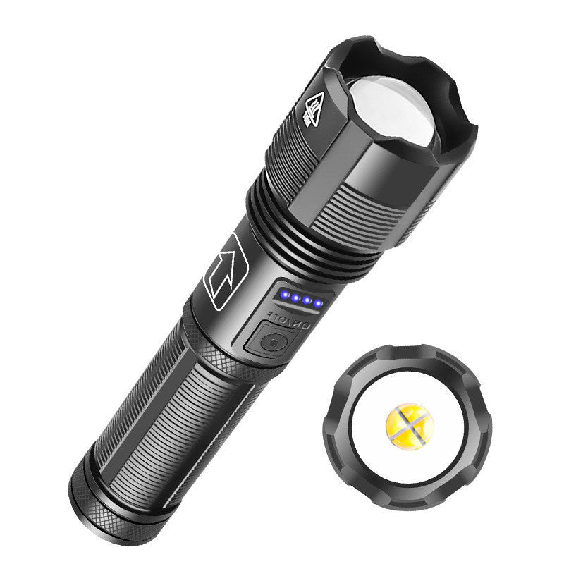 Black alloy flashlight