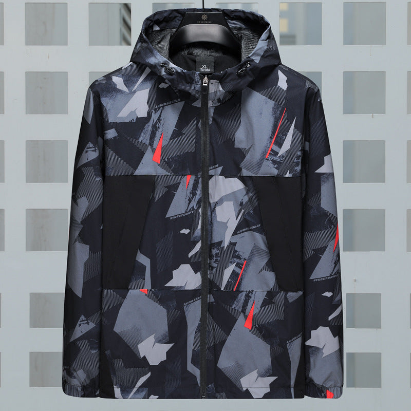 Loose Camouflage Hooded Jacket