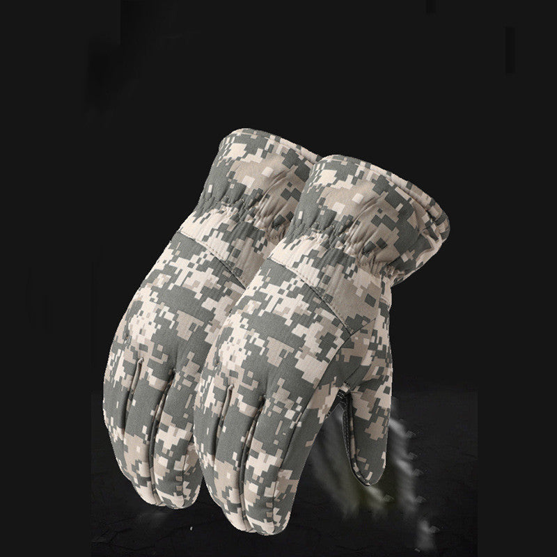 Winter Fleece-lined Thickened Camouflage Gloves