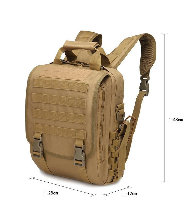 Tactical camouflage backpack shoulders