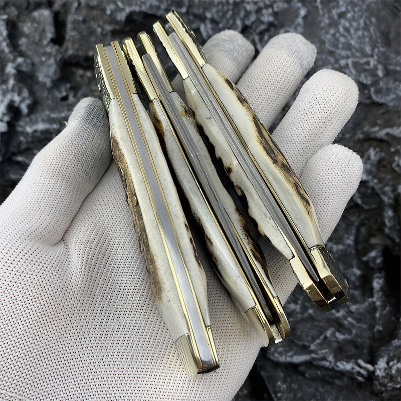 Outdoor Damascus Folding Knife