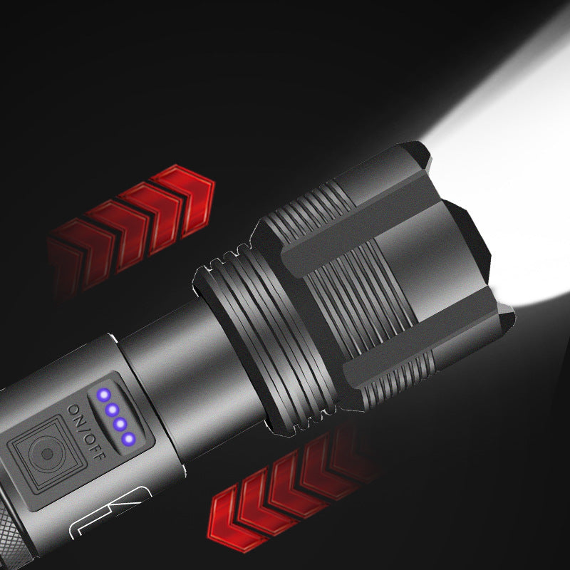 Black alloy flashlight