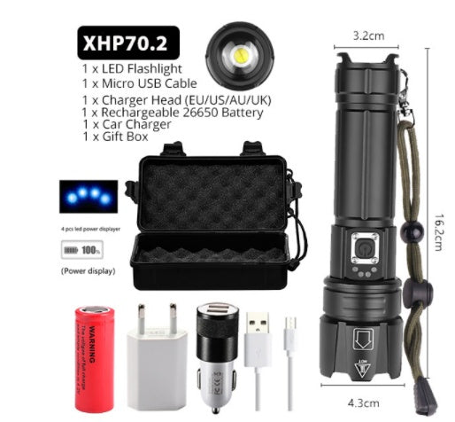 Glare Flashlight USB Charging