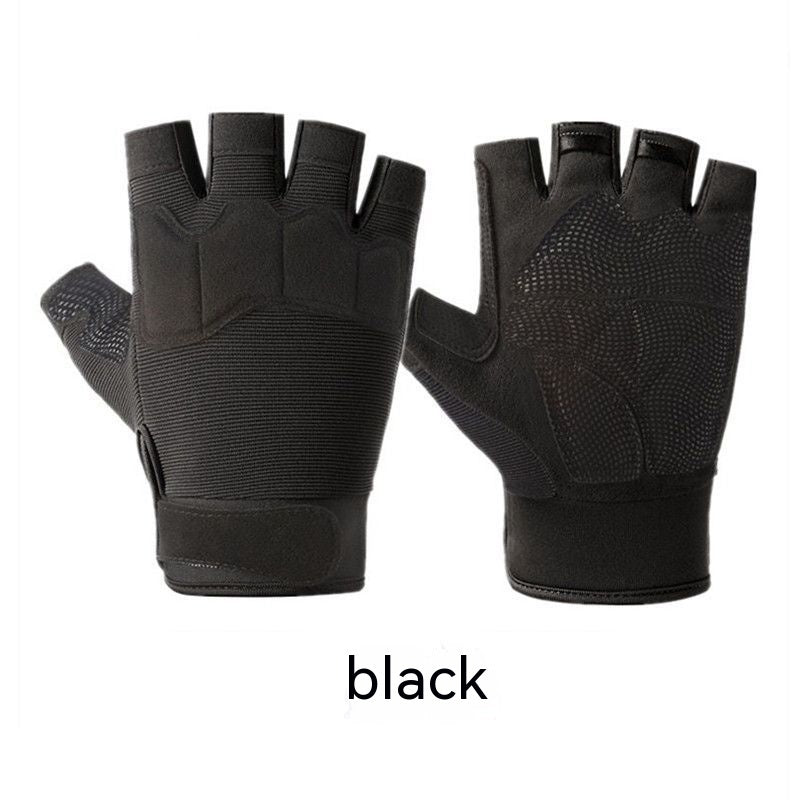 Men's And Women's Camouflage Short Finger Gloves