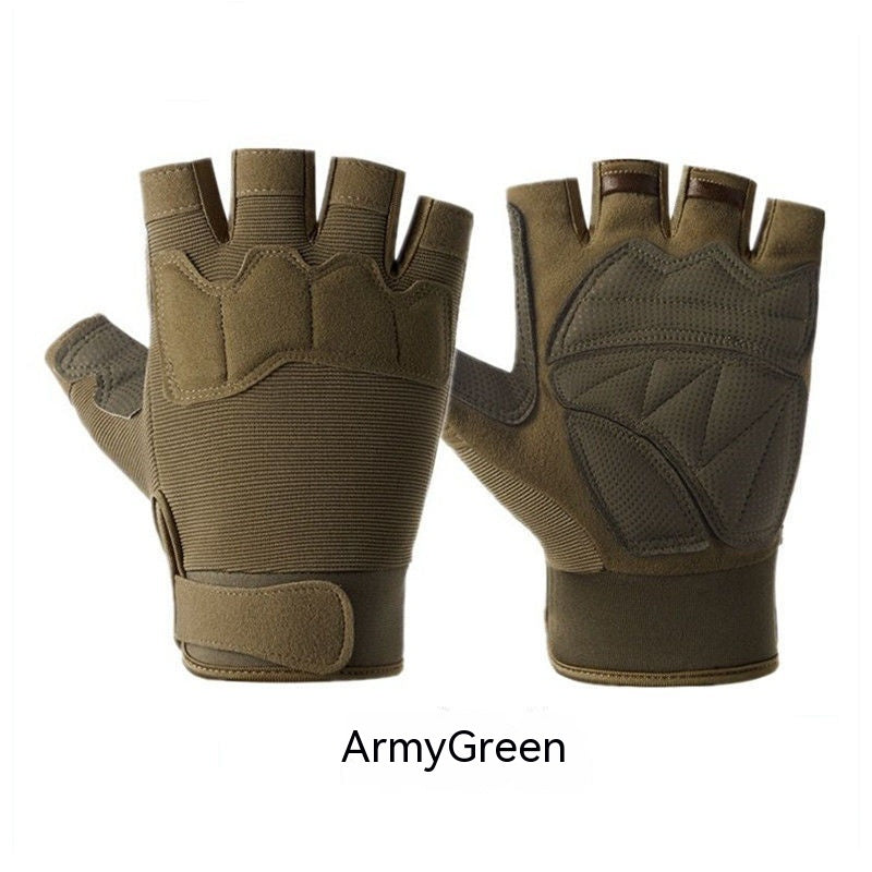 Men's And Women's Camouflage Short Finger Gloves