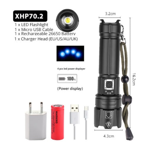 Glare Flashlight USB Charging